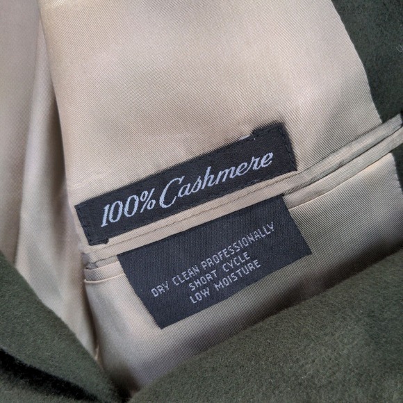 Neiman Marcus Men's Blazer Jacket Green Size Actual 44x32 100% Cashmere - Picture 13 of 13